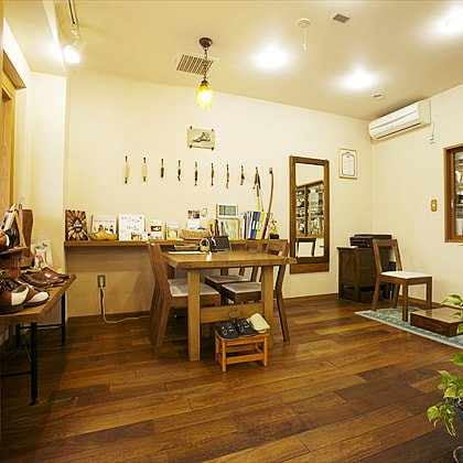 誂え靴 京都 靴工房ハンザワ店内